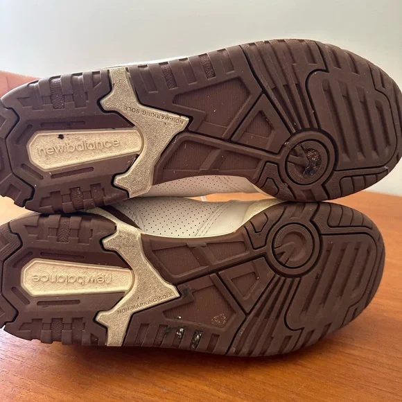 Aime Leon Dore New Balance P 550 White and Brown Sneakers - Picture 4 of 6